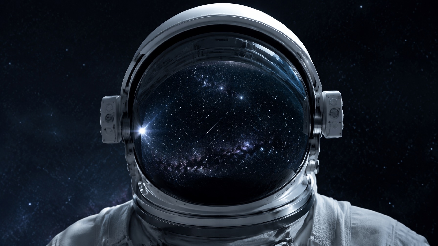 astronaut visor reflecting light