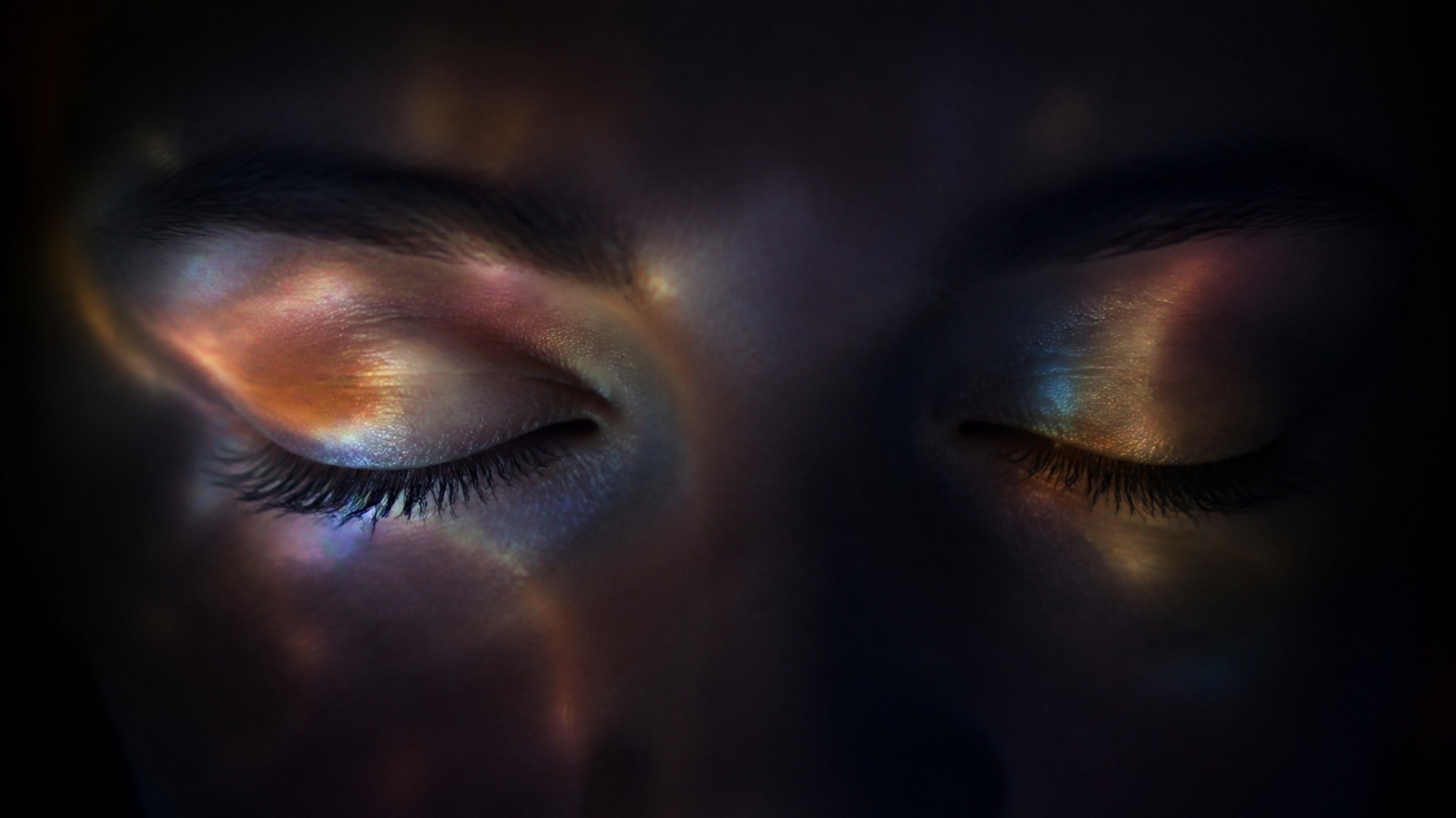 seeing stars rubbing eyes