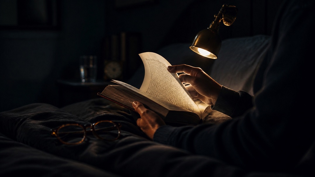 reading in dark damages eyes